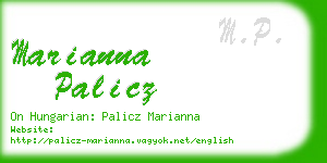 marianna palicz business card